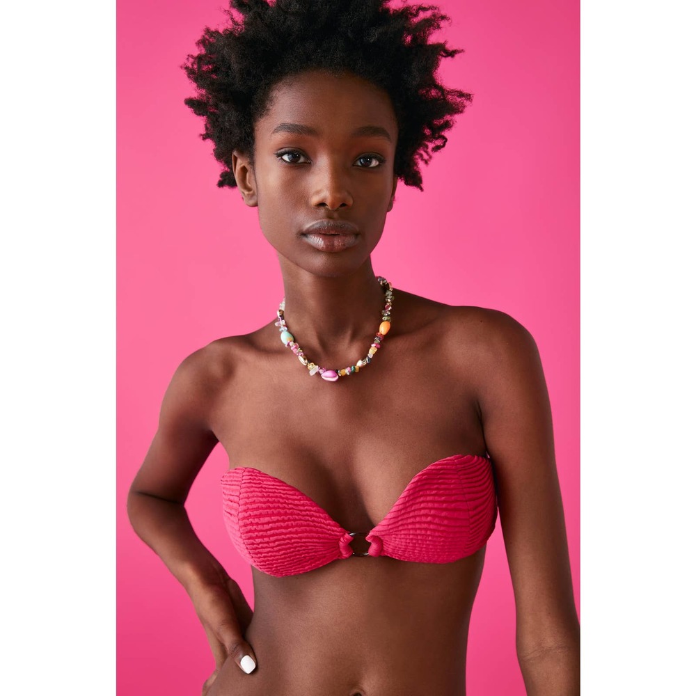 Zara bathing suit top large bikini top nwt